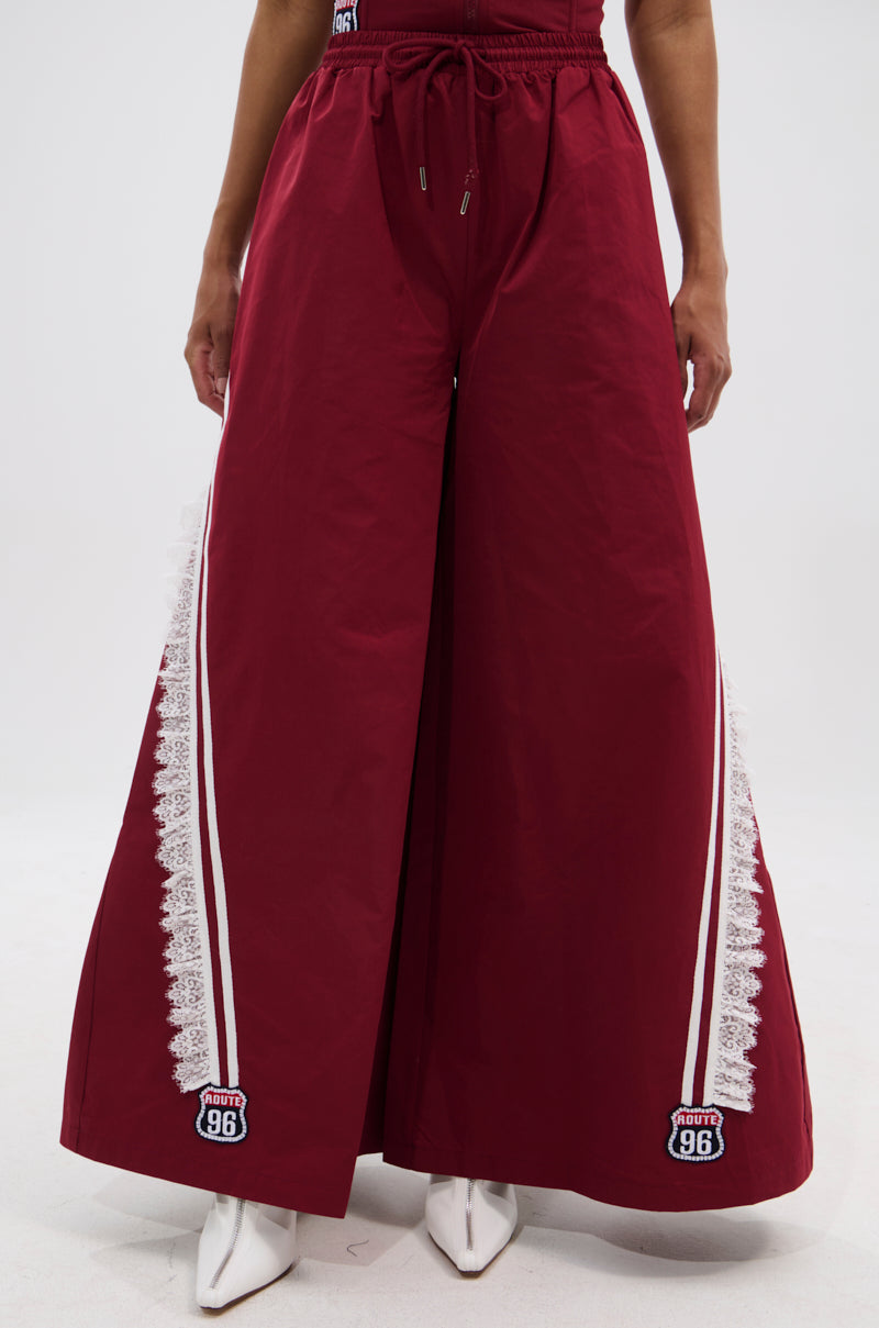 PLAY TIME IS OVER OVERSIZED TRACK PANT