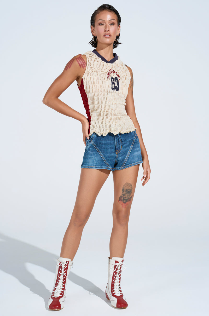 ADDICTED RUCHED JERSEY TOP
