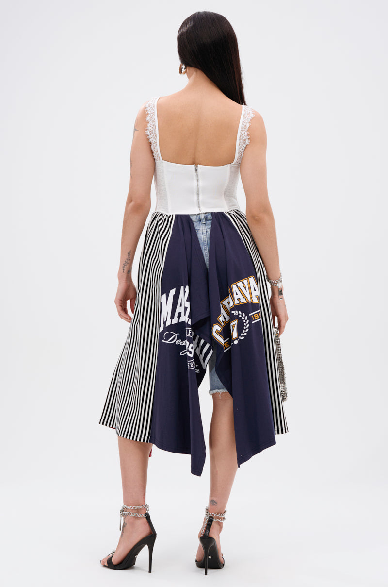 LIGHTS OUT PATCHED UP JERSEY CORSET