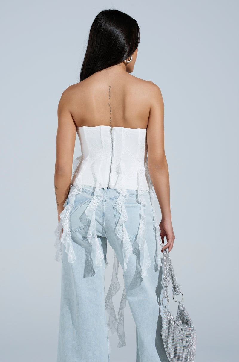 BELLE OF THE BALL LACE TRIM CORSET