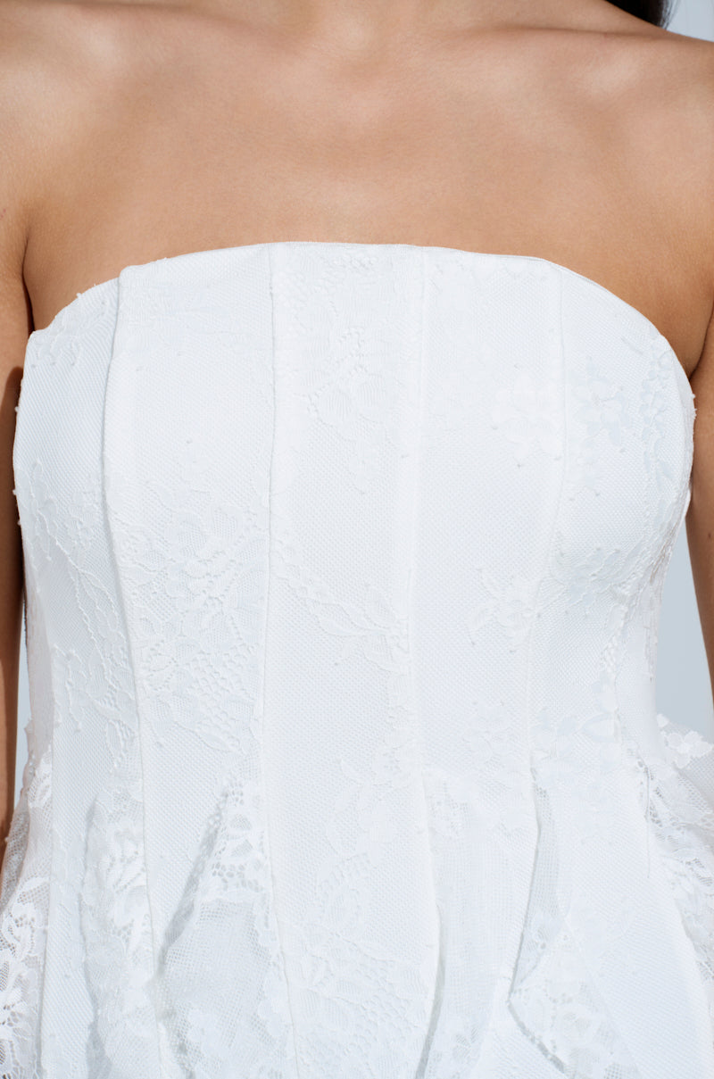BELLE OF THE BALL LACE TRIM CORSET