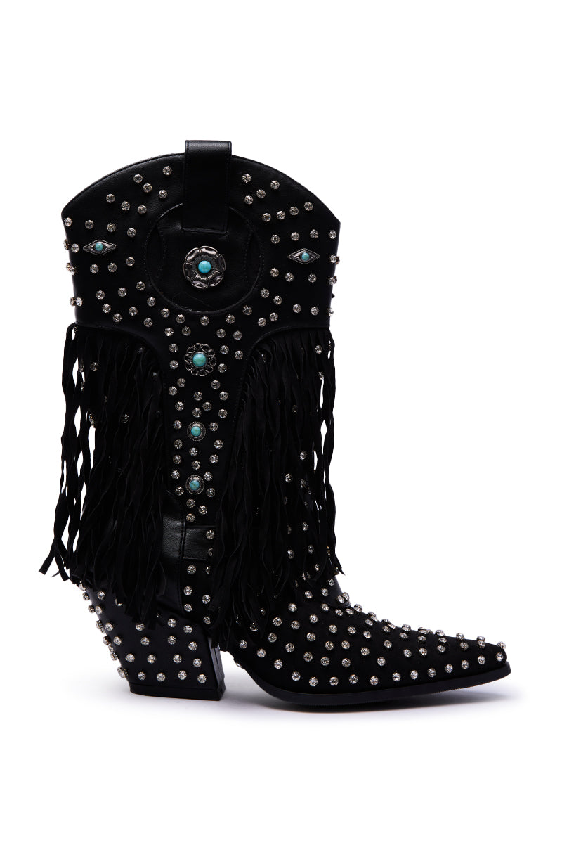 AZALEA WANG GREYSON BLACK BOOTIE