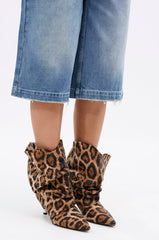 AZALEA WANG GRIMES LEOPARD STILETTO BOOTIE