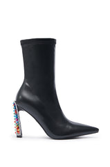 AZALEA WANG GRYFFON BLACK STILETTO BOOTIE