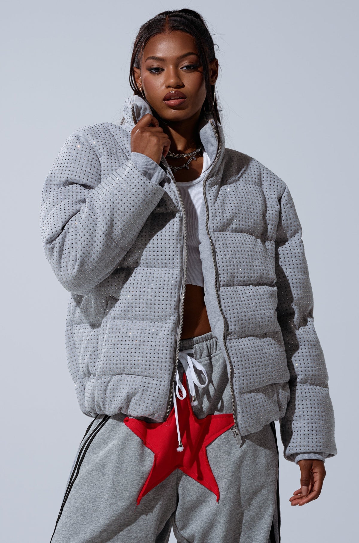 HOUDINI MID RHINESTONE PUFFER