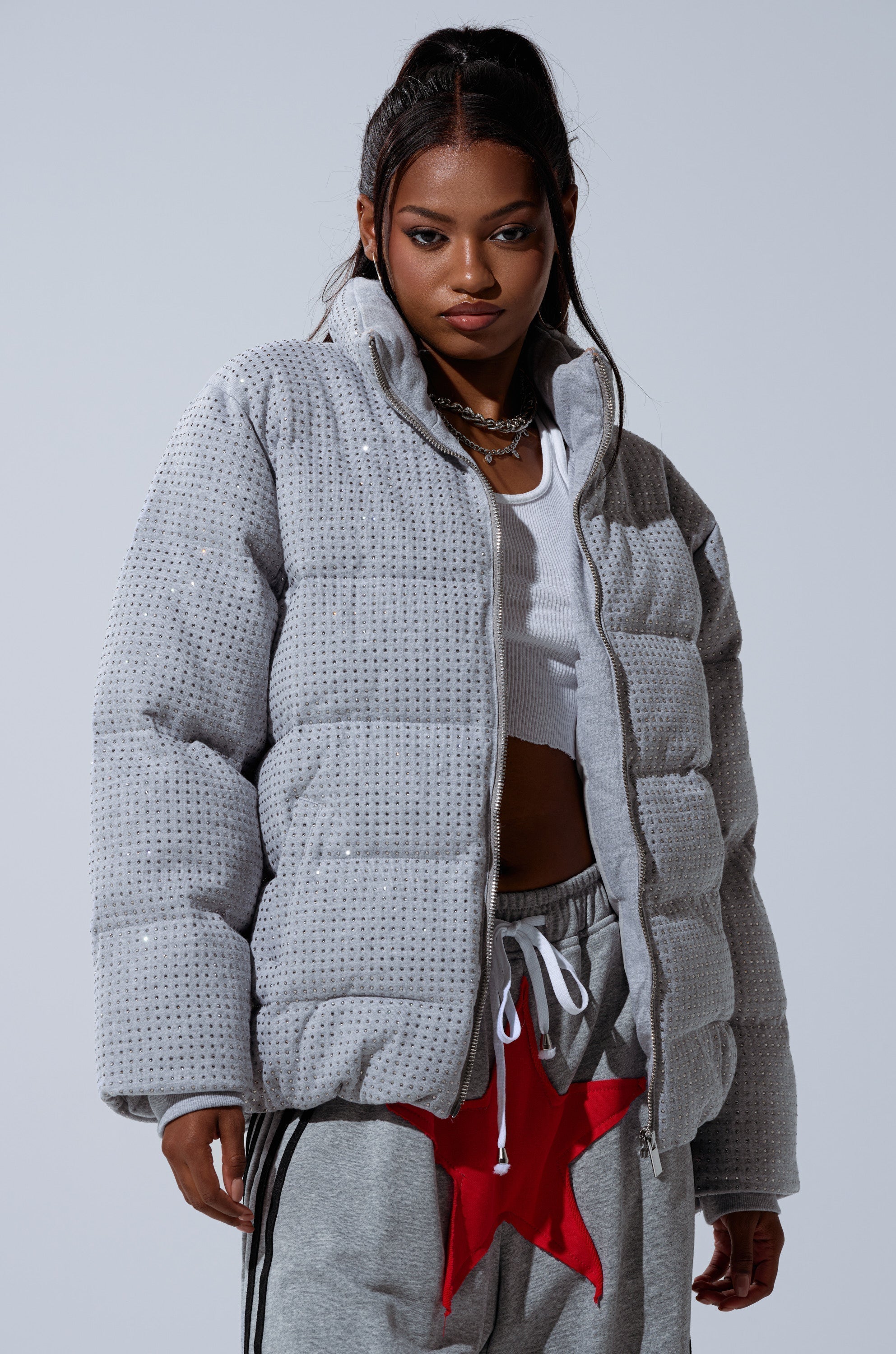 HOUDINI MID RHINESTONE PUFFER