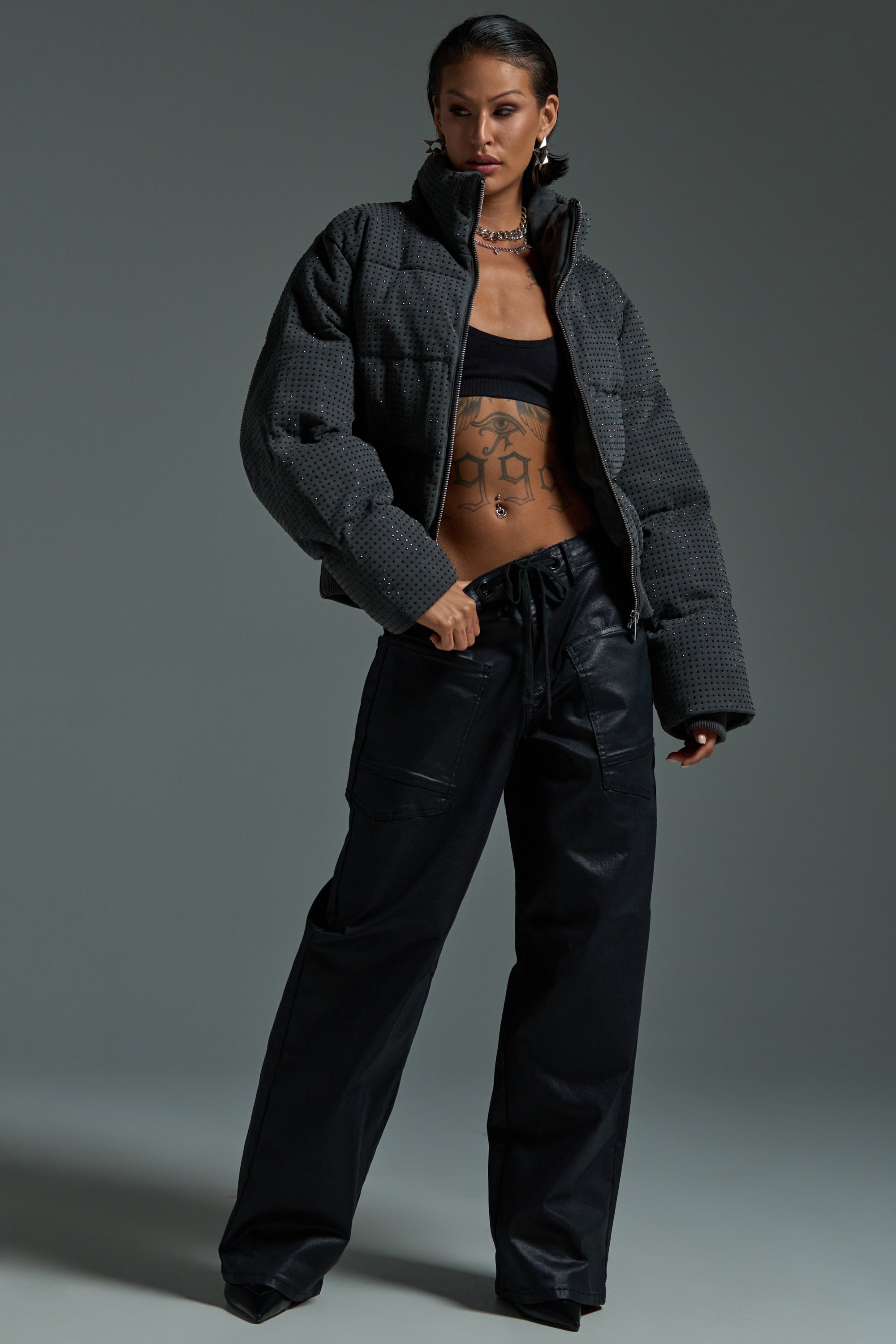 HOUDINI RHINESTONE PUFFER