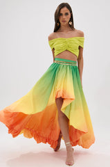 FEELING LUCKY HIGH LOW MAXI SKIRT