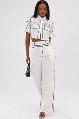 BLANK SPACE HIGH WAIST PALAZZO PANT