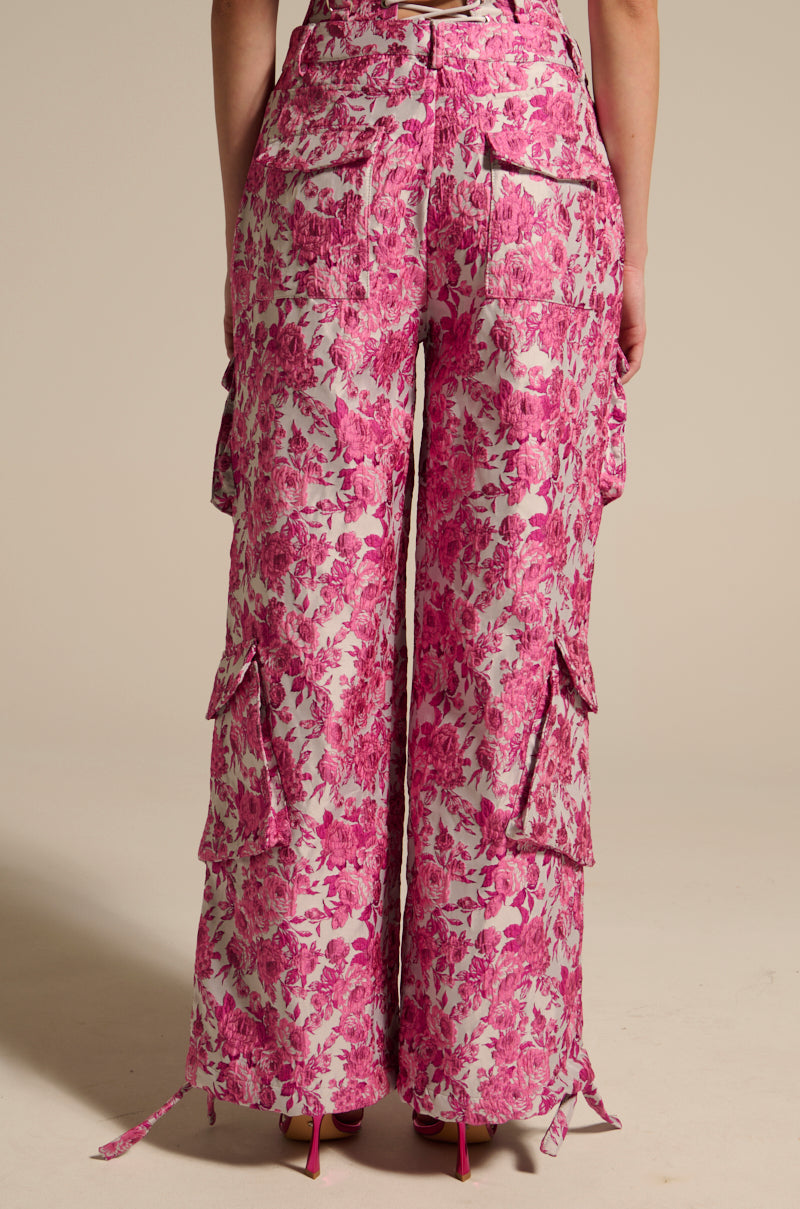MILEY JACQUARD CARGO PANTS