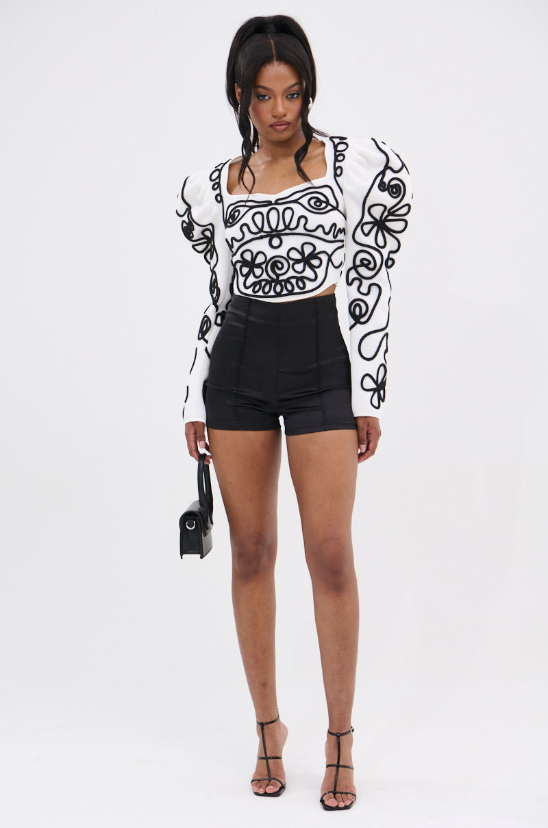 HIT THE LIGHTS SATIN SHORT