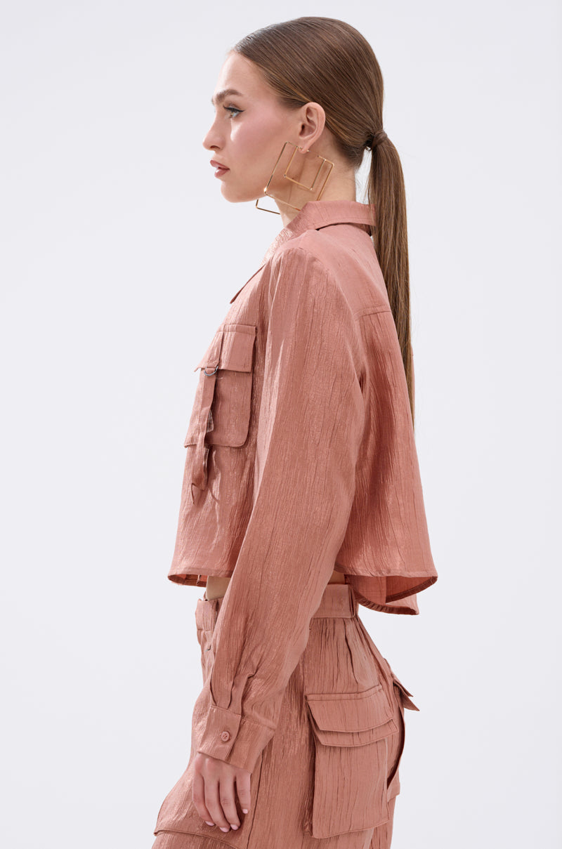 NOT ALONE BUTTON DOWN TOP