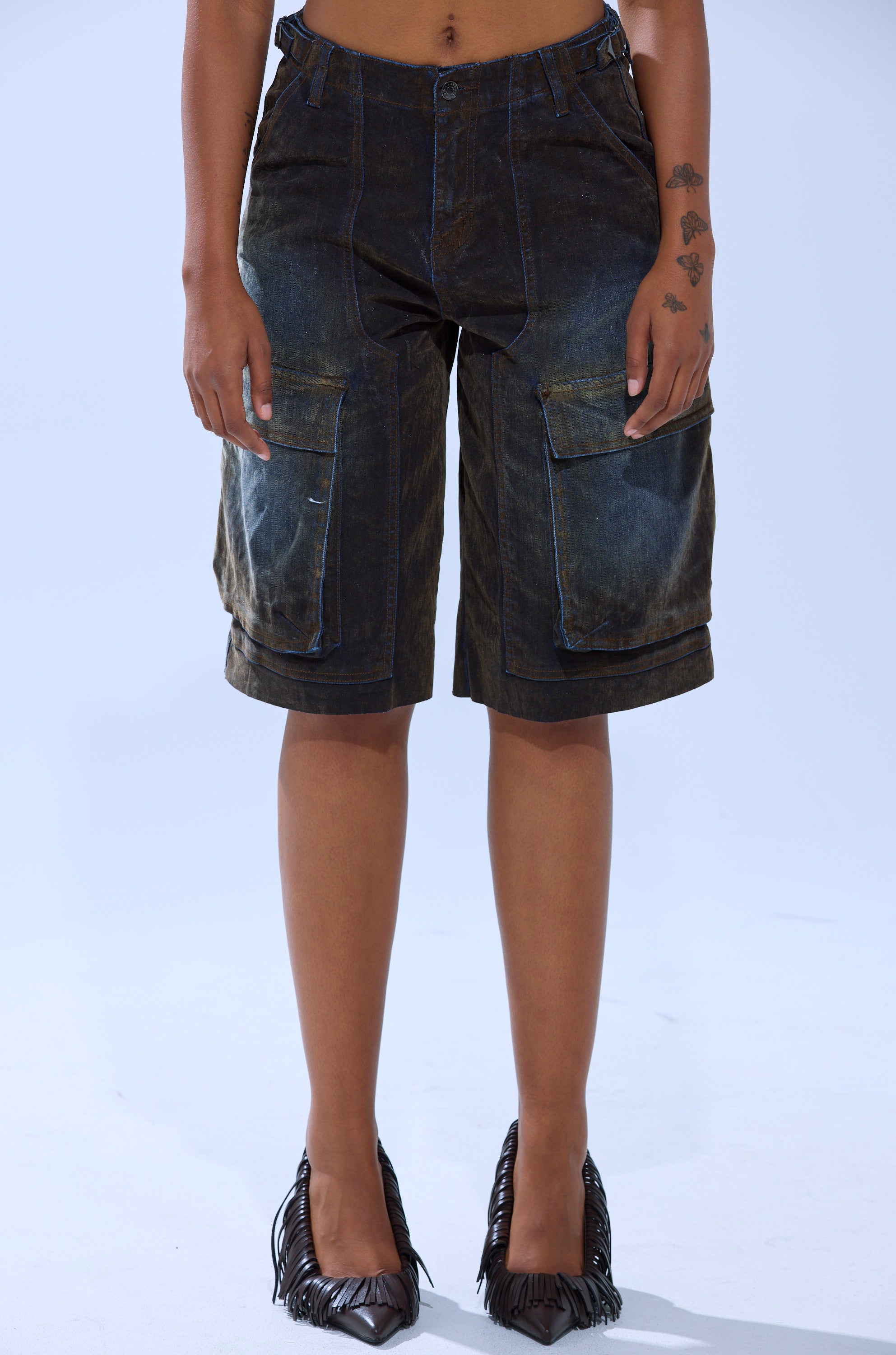 BELLA VELVET DENIM JORT