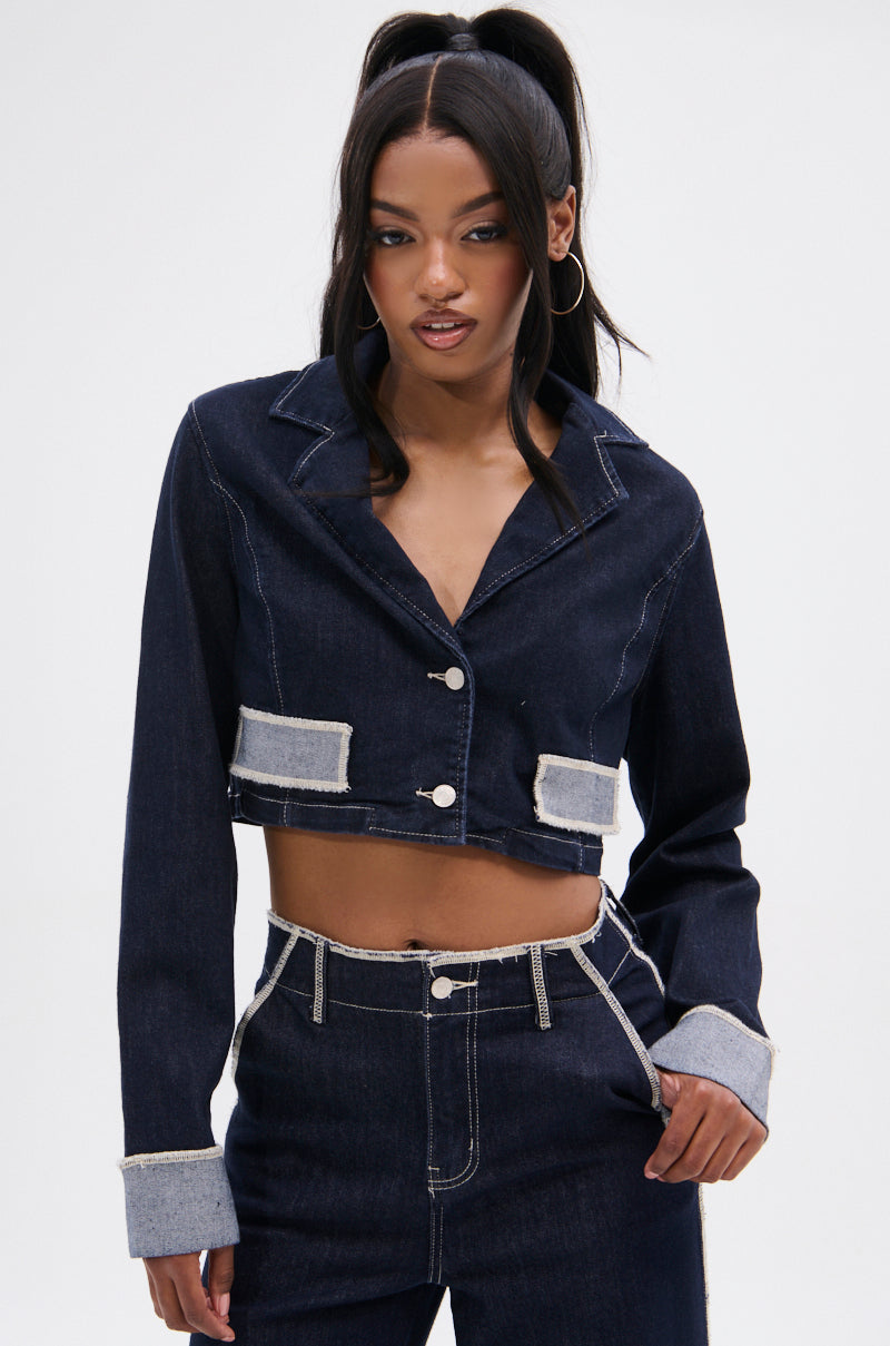 LOCKED UP DENIM BLAZER