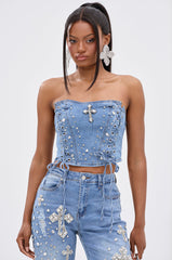 FEELING GRATEFUL RHINESTONE CORSET