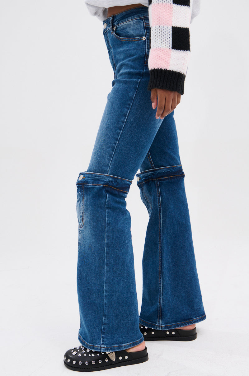 LIE TO ME EXPOSED KNEE DENIM JEANS