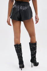 ITS A VIBE FAUX LEATHER SHORT