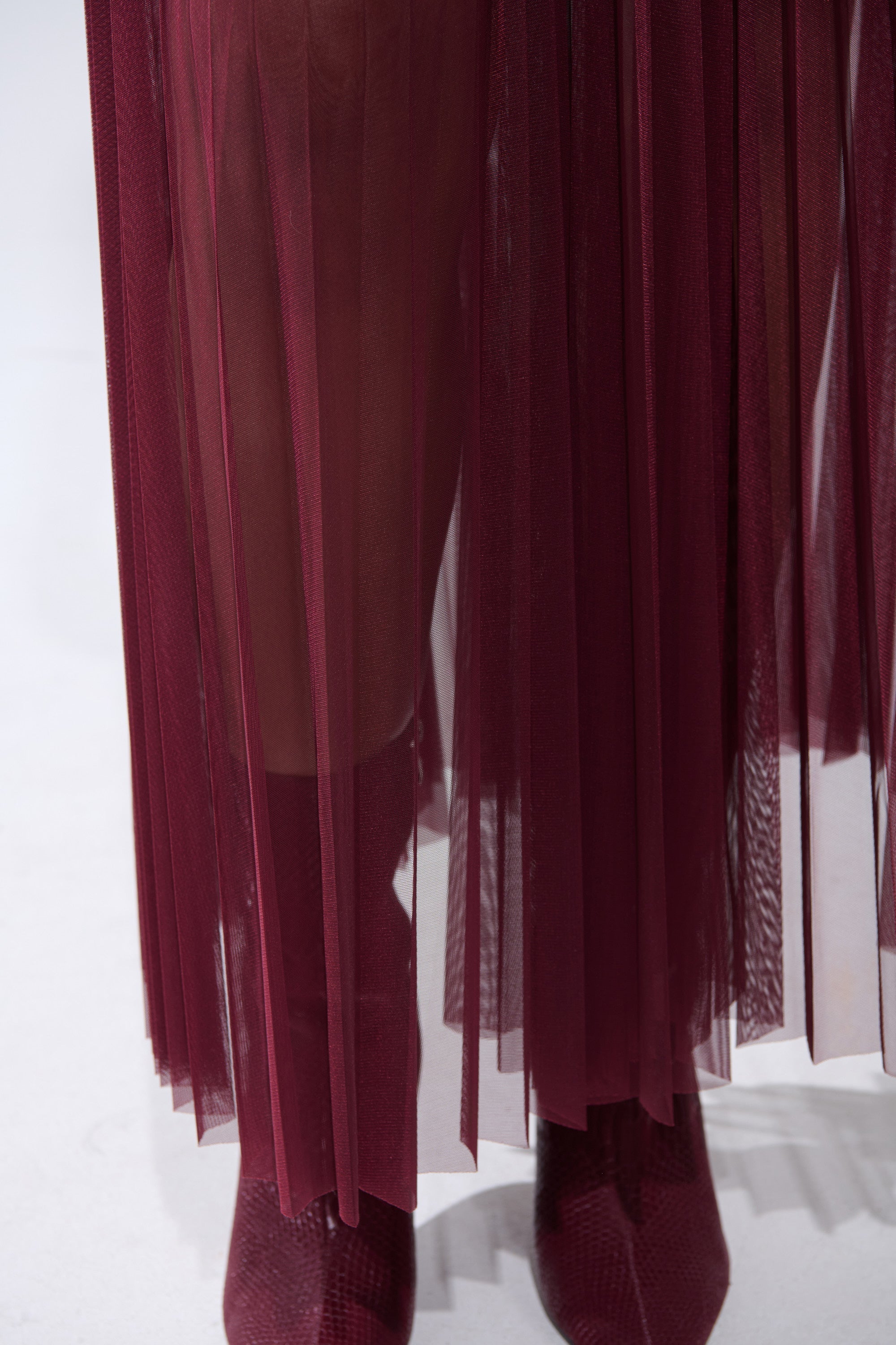 ON FIRE MESH MAXI SKIRT