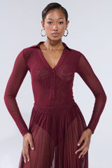 ON FIRE MESH BODYSUIT