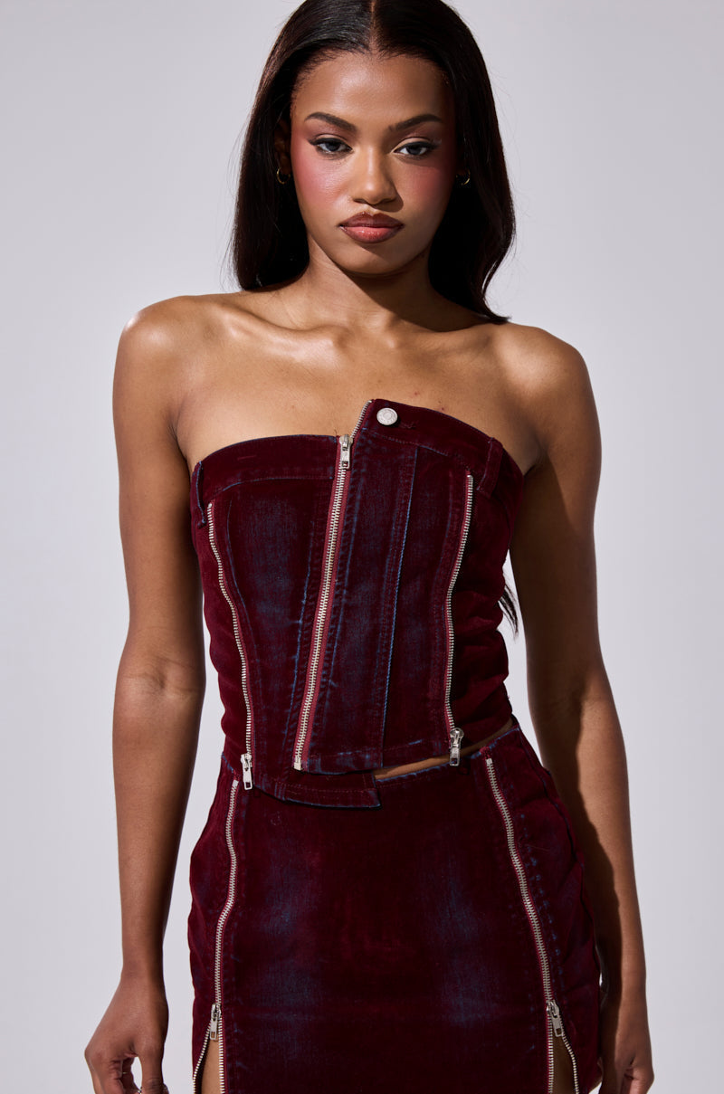 ASYMMETRIC ZIP CORSET