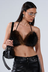 BABY ITS COLD OUTSIDE FUR BRALETTE