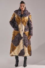 NOTRE DAME FAUX FUR COAT
