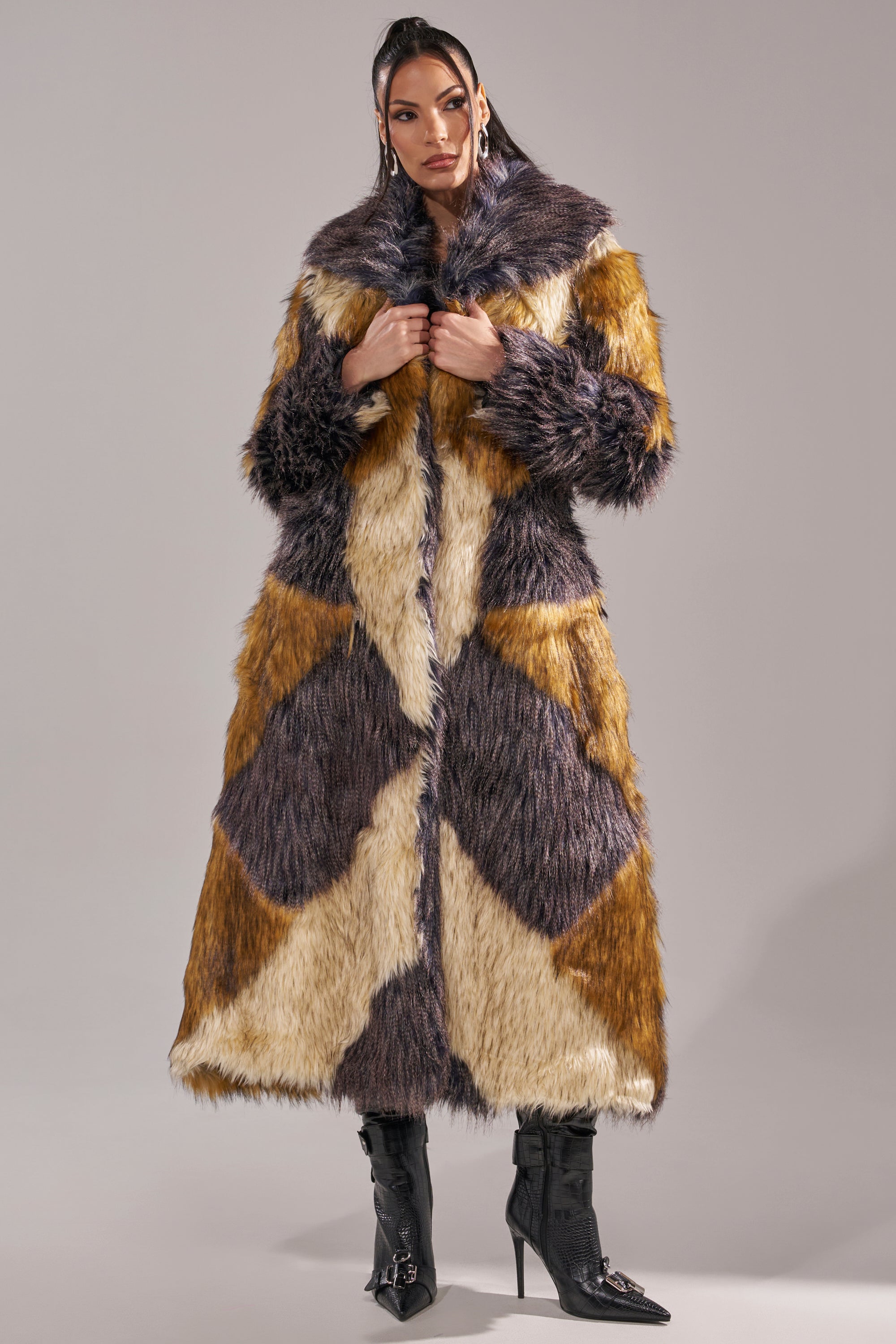 NOTRE DAME FAUX FUR COAT