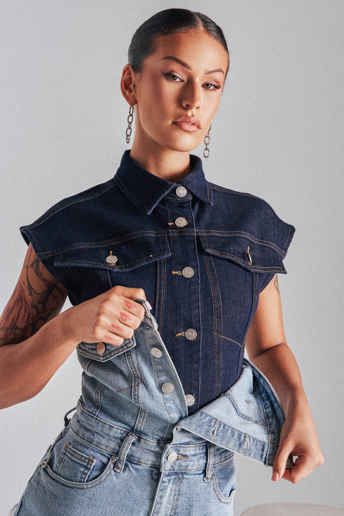LILY DENIM BUTTON DOWN