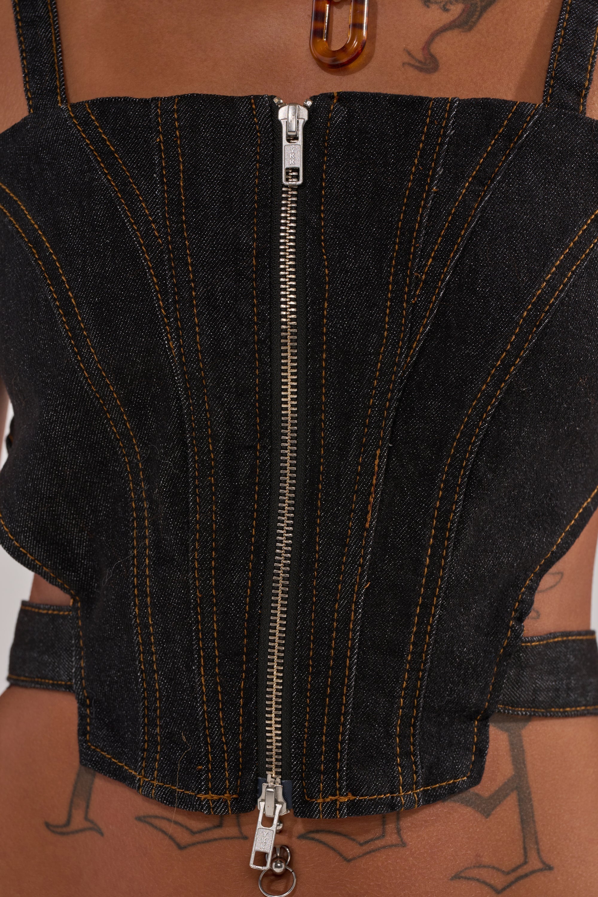 HARDEST TO LOVE DENIM CORSET
