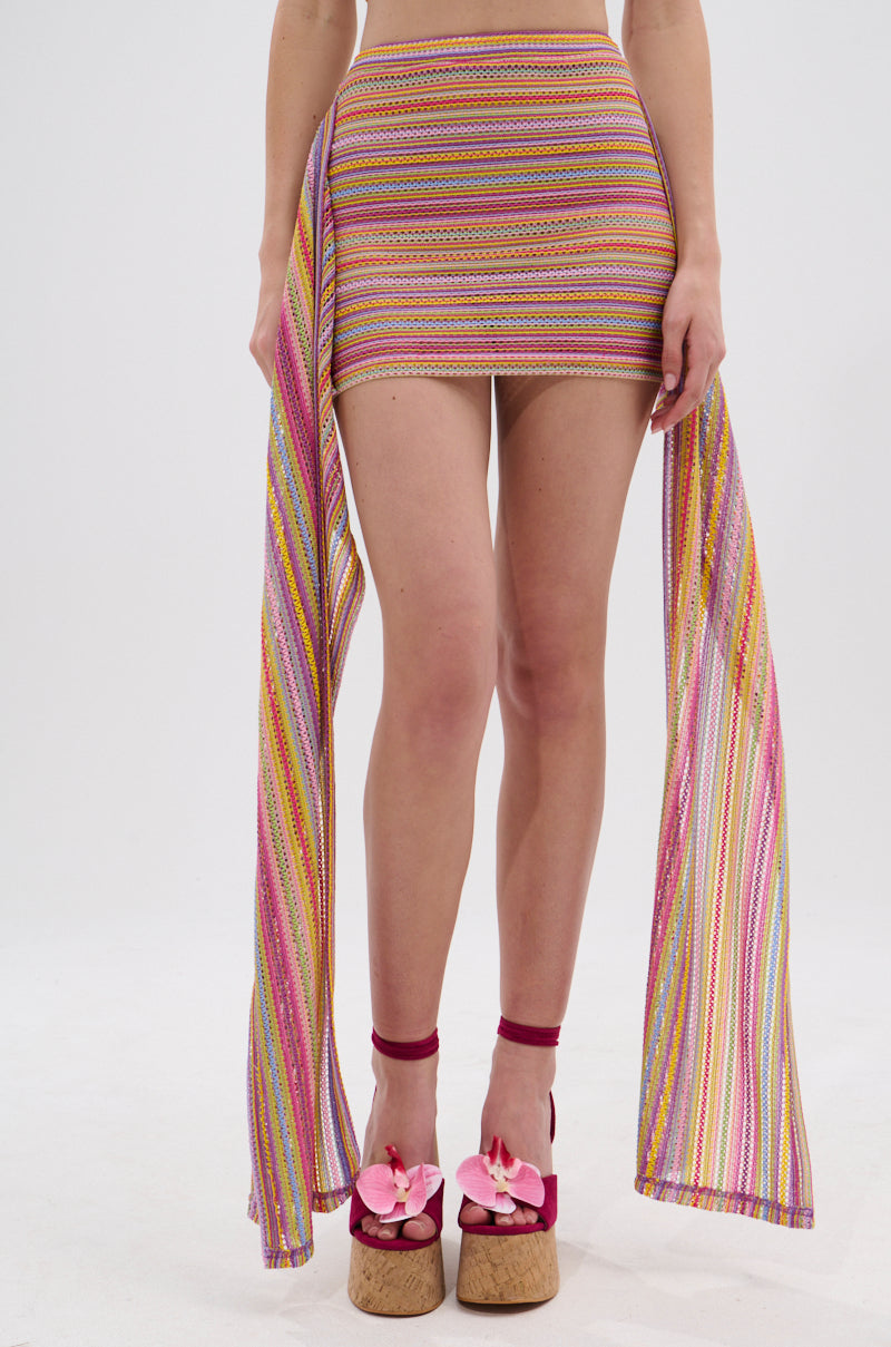 MORNING SHINE CROCHET MINI SKIRT