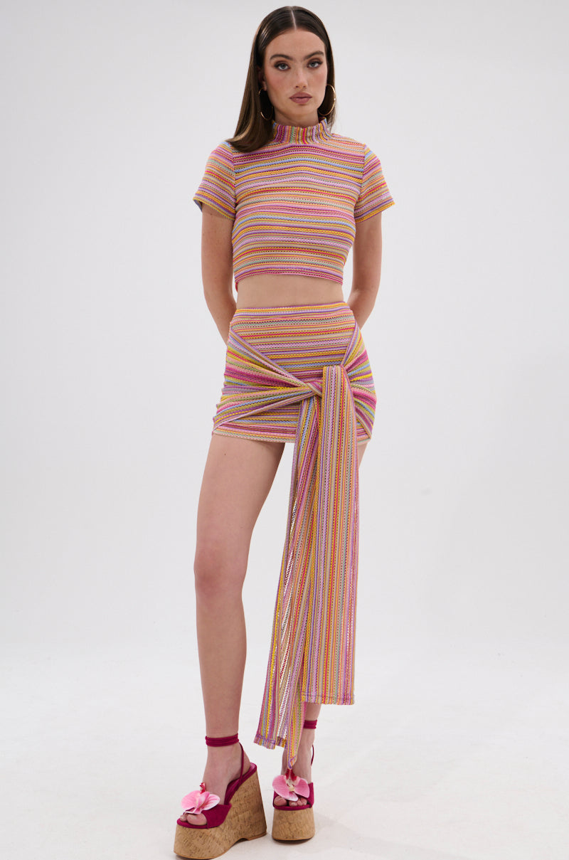 MORNING SHINE CROCHET MINI SKIRT