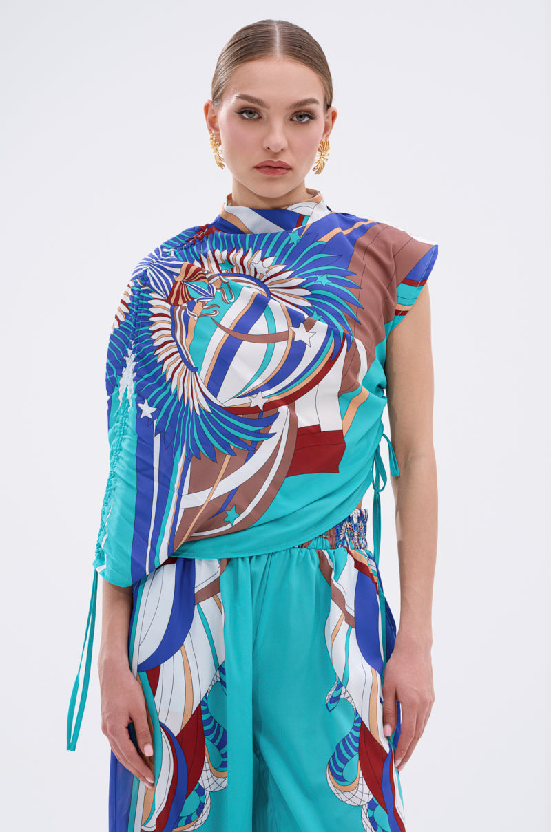 ASHTIN PRINTED BLOUSE