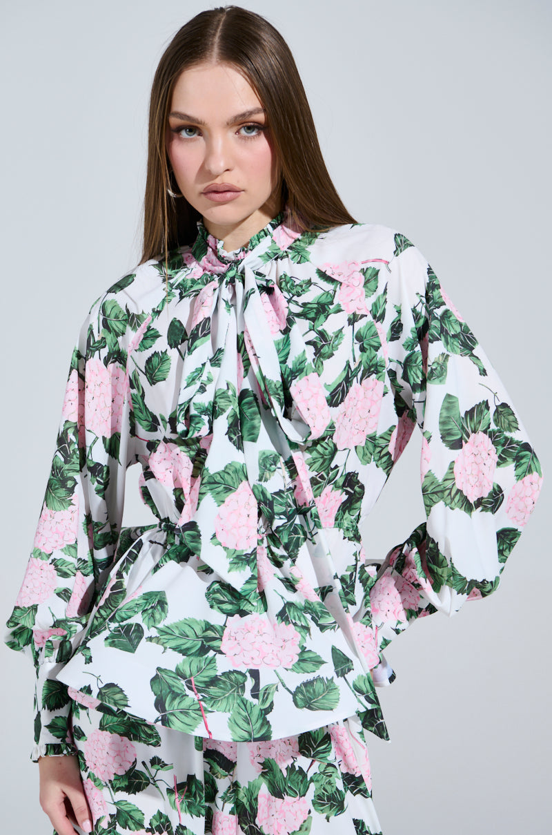 DIANE FLORAL PEPLUM BLOUSE