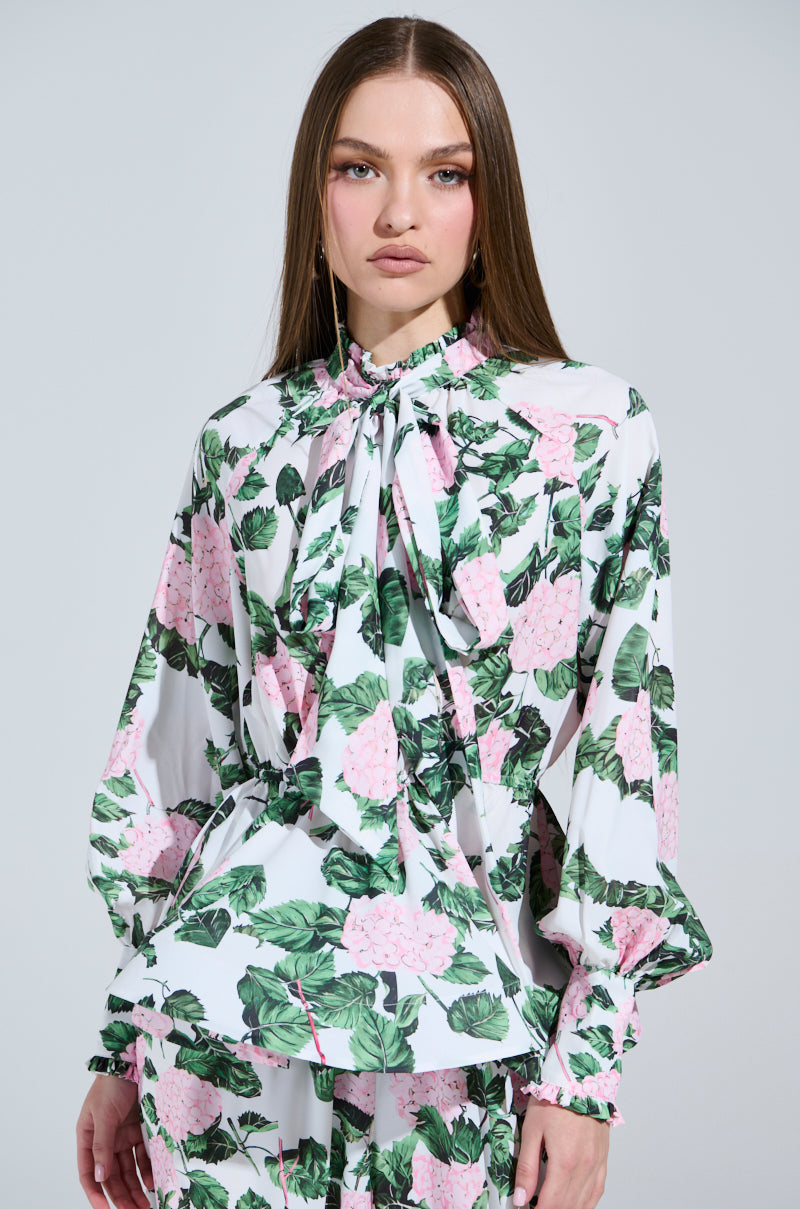 DIANE FLORAL PEPLUM BLOUSE