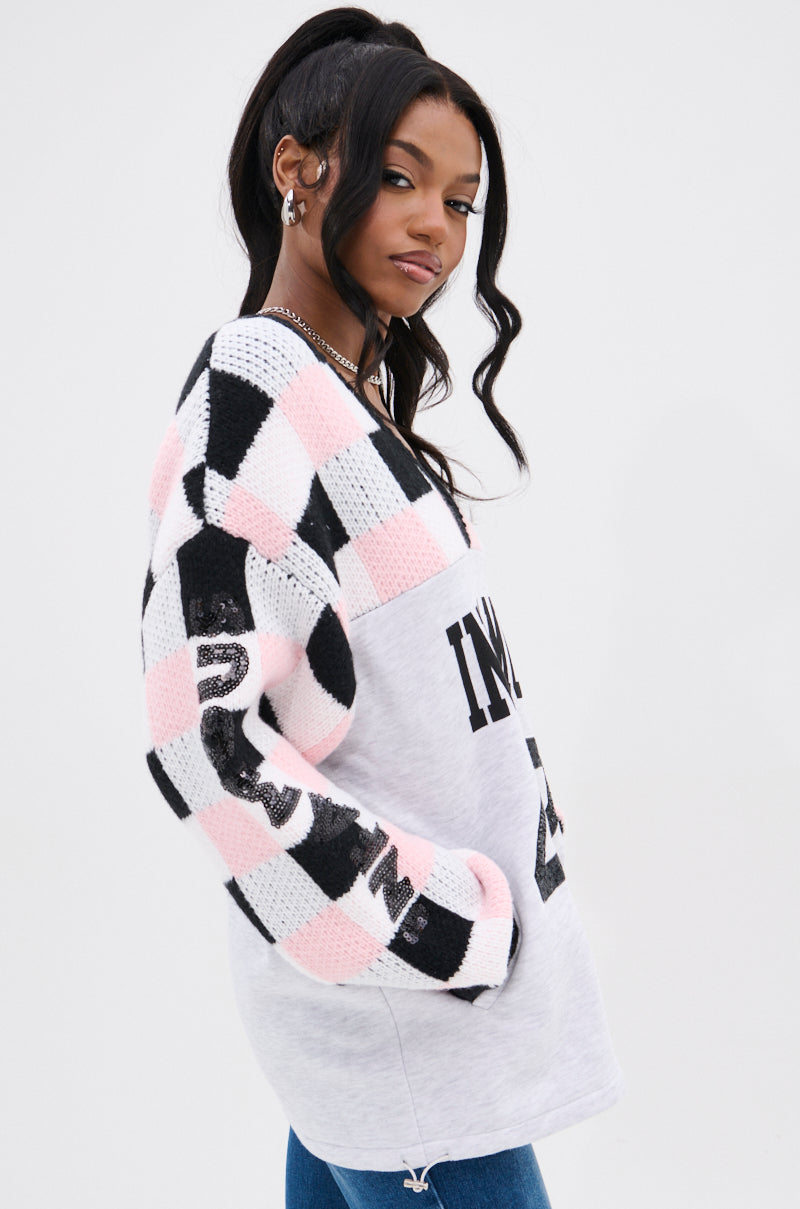 42 SEQUIN PATCHWORK SWEATER