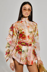 CONCEITED AF FLORAL BLOUSE