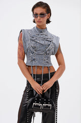 ABLE TO SEE ME STRAPPY TOP