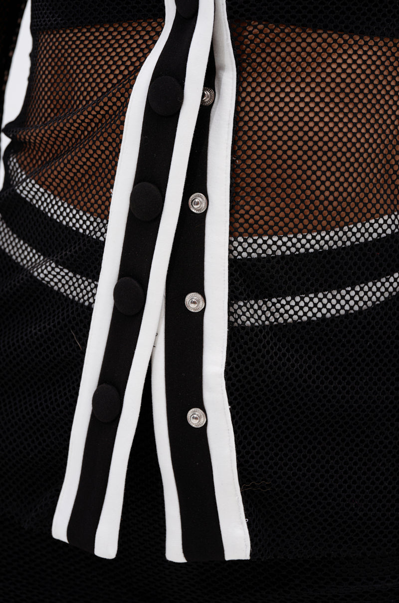 CANT GET ENOUGH MESH BUTTON DOWN