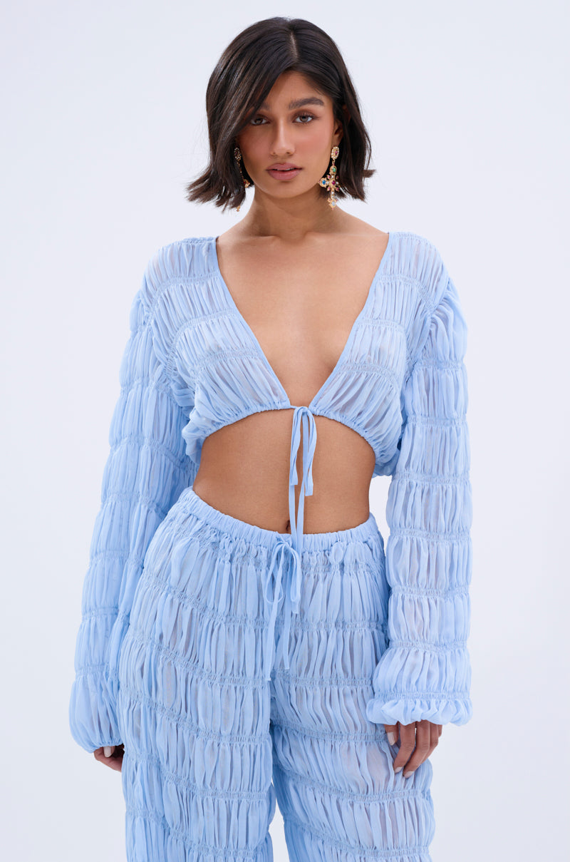 ICED OUT TIE FRONT TOP
