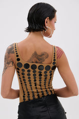 NOT WHAT YOU THOUGHT POLKA DOT MESH BODYSUIT
