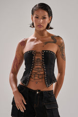 FEELING FRISKY LACE UP CORSET