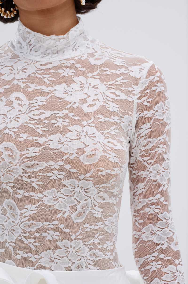 I'M A STAR LACE GLOVE BODYSUIT
