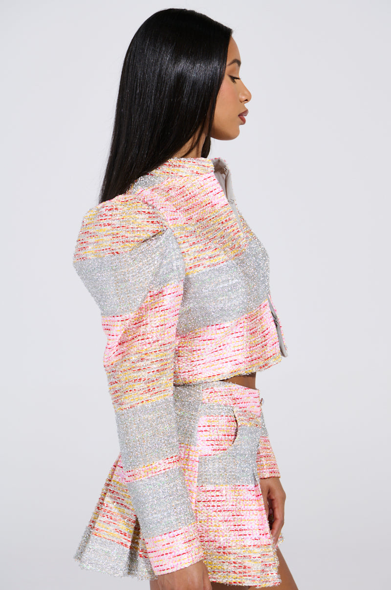 HOLD ON TIGHT TWEED BLAZER