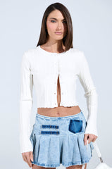 ANGEL EYES FUR TRIM CARDIGAN