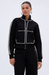 PEARL GIRL ZIP UP SWEATSHIRT