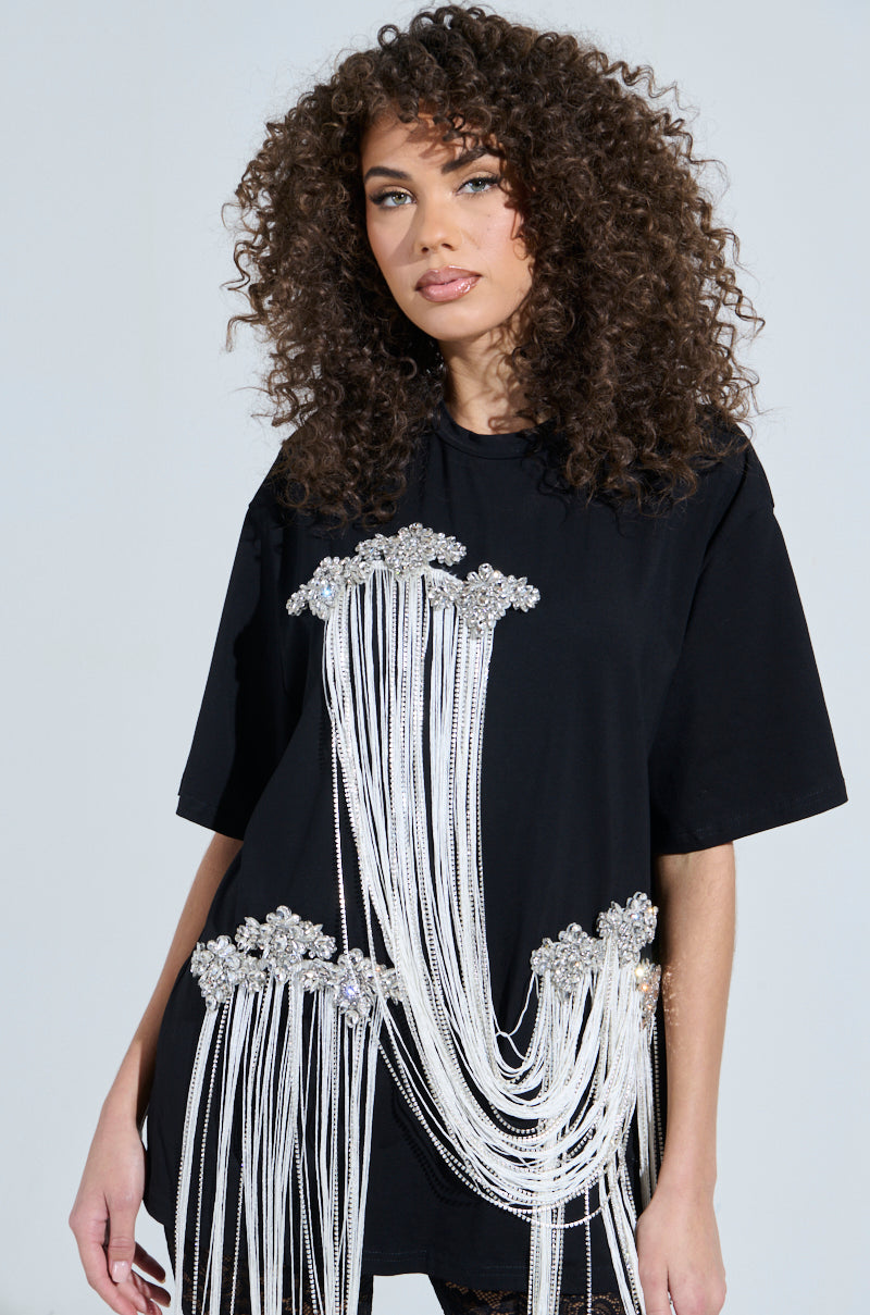FRINGE DRAPED TOP