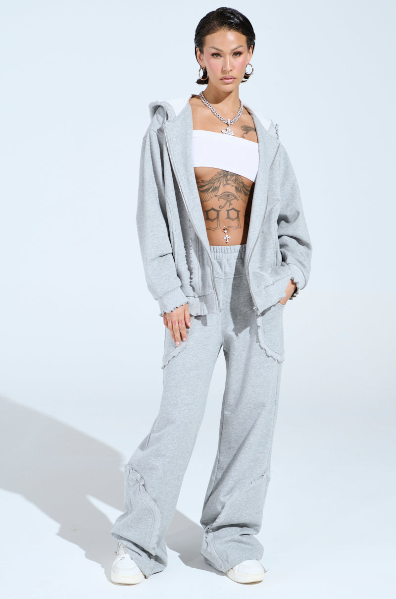 COME CHILL WITH ME ZIP UP SWEATSHIRT