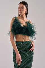 FLY AWAY FEATHER BRA TOP