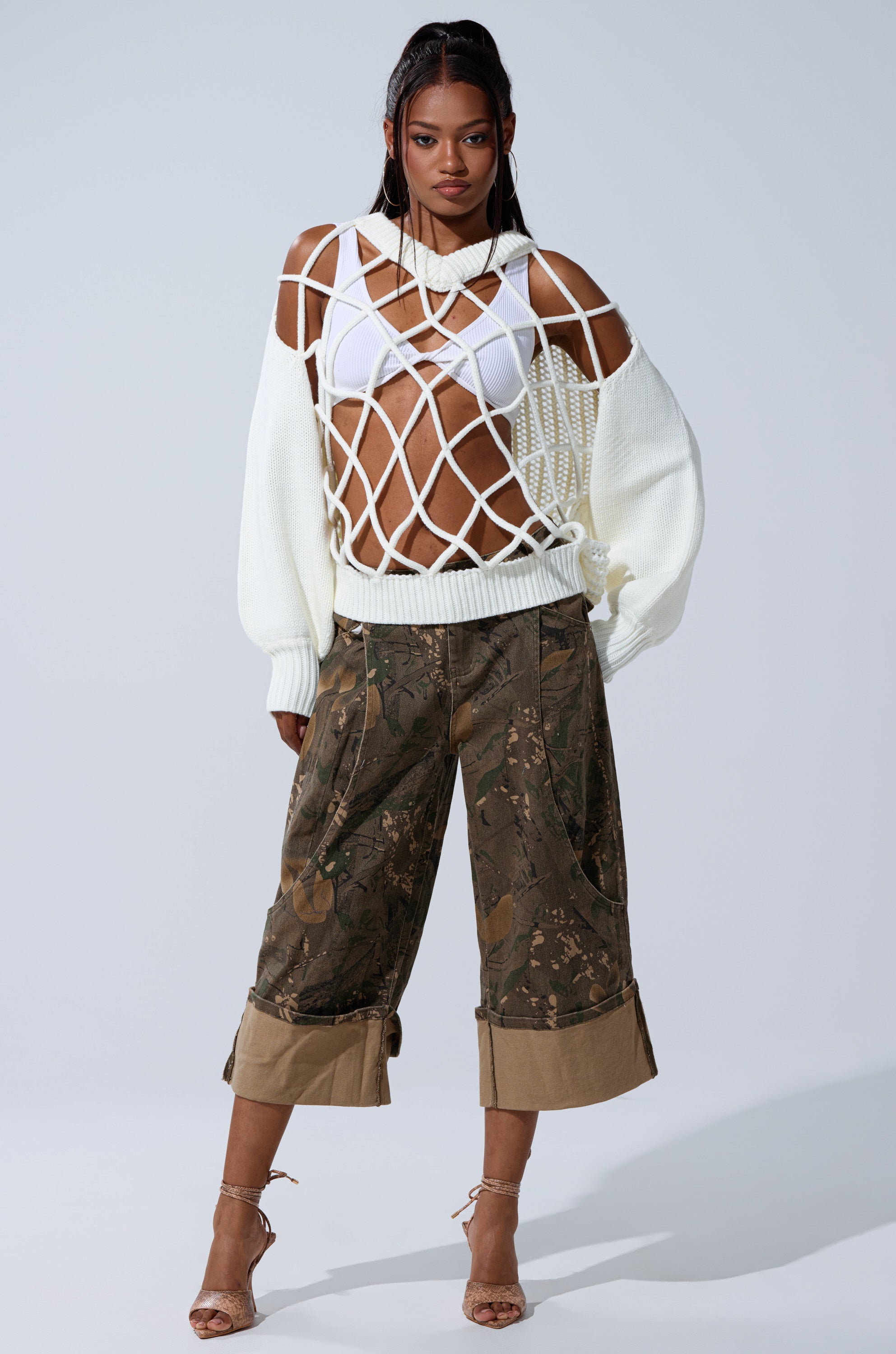 OVER THE TOP CUT OUT OVERSIZED SWEATER