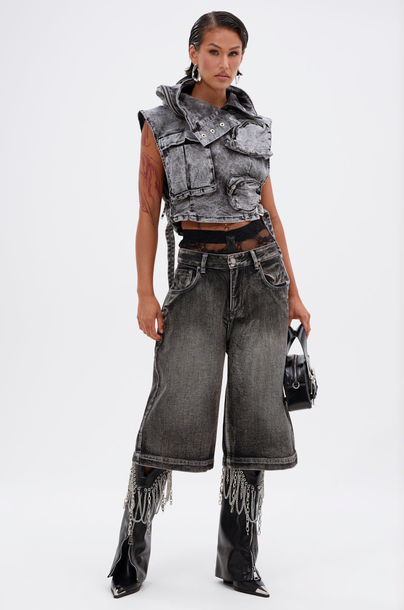 MODEL BEHAVIOR DENIM TOP
